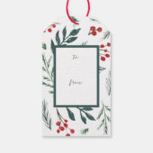 Étiquettes-cadeau Botaniques d'hiver Elégant Noël à (Dos)
