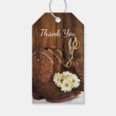 Étiquettes-cadeau Bottes Cowboy, Daisies Cheval Bit Wedding Favorise (Devant)