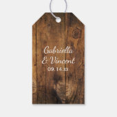 Étiquettes-cadeau Bottes Cowboy, Daisies Cheval Bit Wedding Favorise (Dos)