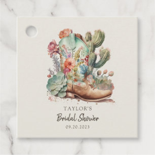 Étiquettes Cadeau Bottes et bulles de la Fête des mariées occidental