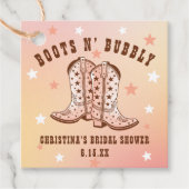 Étiquettes Cadeau Bottes N' Bubbly Bottes de cowboy Pretty Enterreme (Devant)
