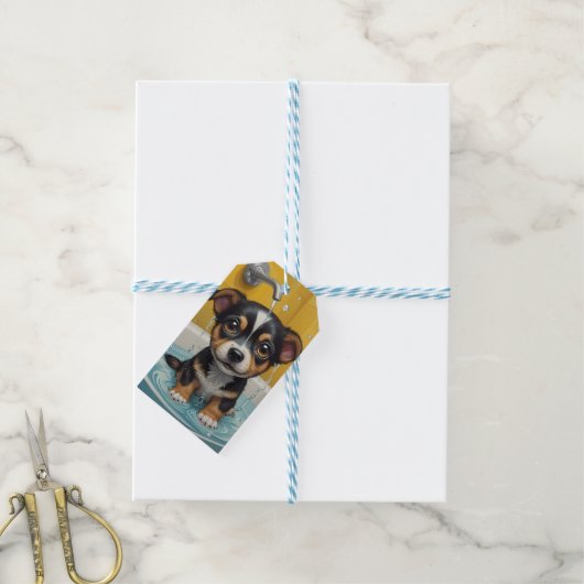 Étiquettes-cadeau Bouddhas dans un bain (With Twine)
