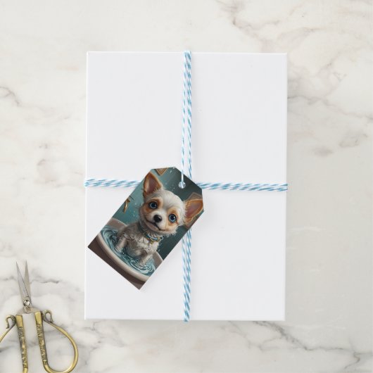 Étiquettes-cadeau Bouddhas dans un bain (With Twine)