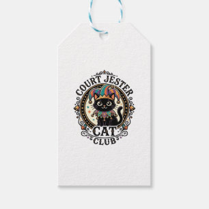 Étiquettes-cadeau Bouffon de la cour Chat Design amusant pour amateu