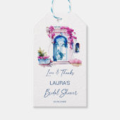 Étiquettes-cadeau Bougainvillea Douche nuptiale méditerranéenne fave (Devant)