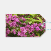 Étiquettes-cadeau Bougainvillées tropicales violettes (Devant (Horizontal))