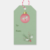 Étiquettes-cadeau Bouges de rose verte Holly (Dos)