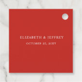 Étiquettes Cadeau Boughs rustiques de Holly Mariage de Noël d'hiver (Dos)