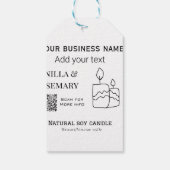 Étiquettes-cadeau Bougie de soy entreprise ajouter q r code nom d'en (Dos)