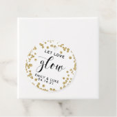 Étiquettes Cadeau Bougie Mariage Parties scintillant or (En situation)