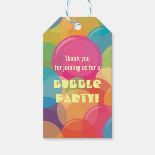 Étiquettes-cadeau Boule colorée fête d'anniversaire