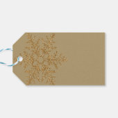 Étiquettes-cadeau Boule de Parties scintillant de flocon d'or (Dos Horizontal)