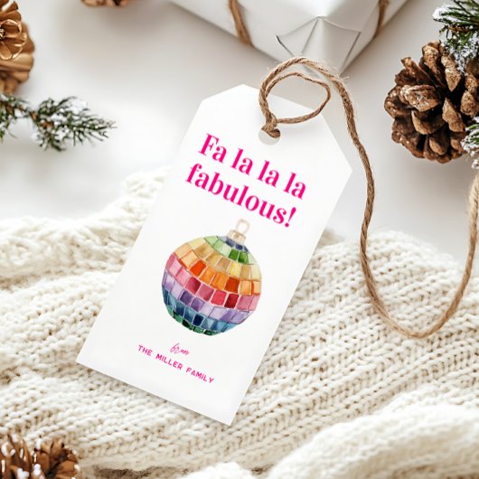 Étiquettes-cadeau Boule Kitsch Christmas Disco | Fa La La Fabulous