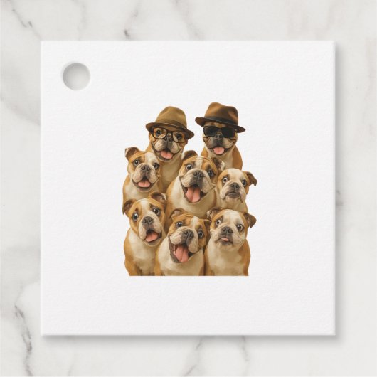 Étiquettes Cadeau Bouledogue (Devant)
