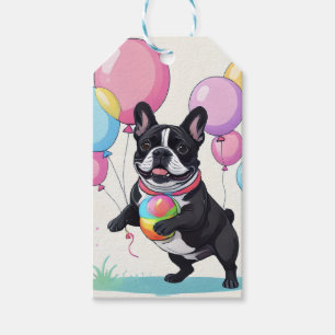 Étiquettes-cadeau Bouledogue français jour heureux