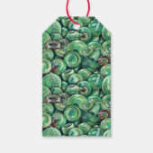 Étiquettes-cadeau Boules de Noël vertes (Devant)