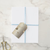 Étiquettes-cadeau Boules d'or Snowflakes Étoiles (Avec de laficelle)