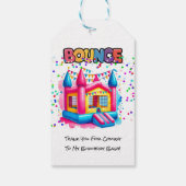Étiquettes-cadeau Bounce House Anniversaire Bash Merci (Dos)