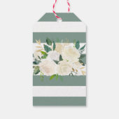 Étiquettes-cadeau Bouquet Blanc | Shower de Mariée | Merci (Dos)