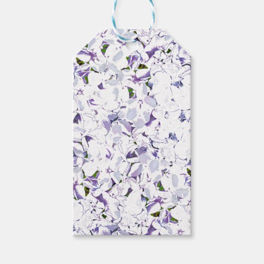 Étiquettes-cadeau Bouquet de fleurs d'aquarelle d'hydrangées. (Devant)