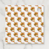 Étiquettes Cadeau Bouquet de fleurs de citrouille Shower de mariage (Dos)