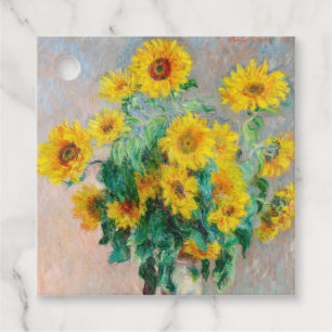 Étiquettes Cadeau Bouquet de tournesols Claude Monet
