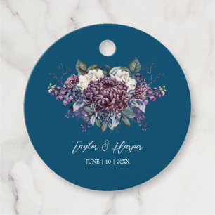 Étiquettes Cadeau Bouquet Mariage de goth esthétique foncé