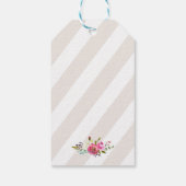 Étiquettes-cadeau Bouquet simple Aquarelle "Amour & Merci" Mariage (Dos)