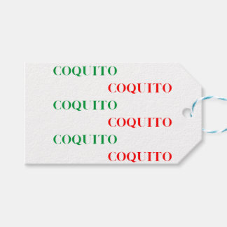 Étiquettes-cadeau Bouteille Coquito Green et Red Liquor
