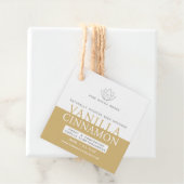 Étiquettes Cadeau Bouteille de diffuseur en roseau blanc vanille (En situation)