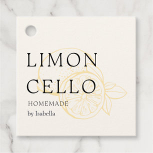 Étiquettes Cadeau Bouteille de Limoncello Citron Maison Tendance Mer