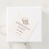 Étiquettes Cadeau Bouteille de limoncello maison tendance (En situation)