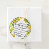 Étiquettes Cadeau Bouteille de Mariage de Limoncello bio (En situation)
