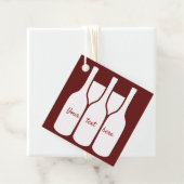 Étiquettes Cadeau Bouteilles de vin Verres Carte de préférence (En situation)