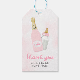 Étiquettes-cadeau Bouteilles Poppin' Girl Baby shower Favoriser les 