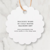 Étiquettes Cadeau Boutique sur mesure de la machine à coudre noire (Dos)