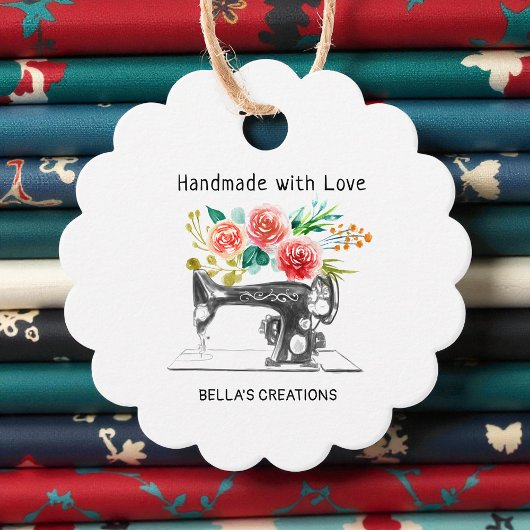 Étiquettes Cadeau Boutique sur mesure de la machine à coudre noire