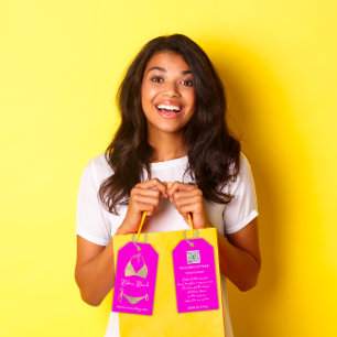 Étiquettes-cadeau Boutique Vêtements Prix Produit Description QRPink