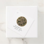 Étiquettes Cadeau Bouton vintage (En situation)