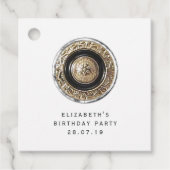 Étiquettes Cadeau Bouton vintage (Devant)