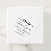 Étiquettes Cadeau Bow 1er anniversaire (En situation)