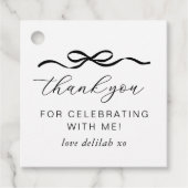 Étiquettes Cadeau Bow 1er anniversaire (Devant)