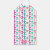 Étiquettes-cadeau Bow Arbre de Noël de la coquette aquarelle (Dos)