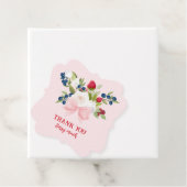 Étiquettes Cadeau Bow fraise fleurie Thankyou Berry beaucoup (En situation)