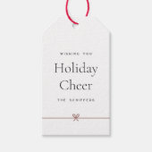 Étiquettes-cadeau Bow moderne | Simple Semaine de vacances (Devant)