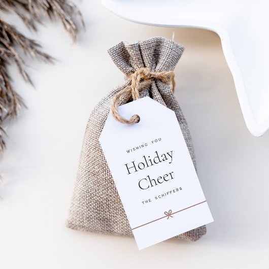 Étiquettes-cadeau Bow moderne | Simple Semaine de vacances