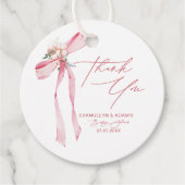 Étiquettes Cadeau Bow rose pâle Baby shower de Merci (Devant)