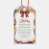 Étiquettes-cadeau Bow Stovetop Christmas  Simmering Potpourri  Gif (Devant)