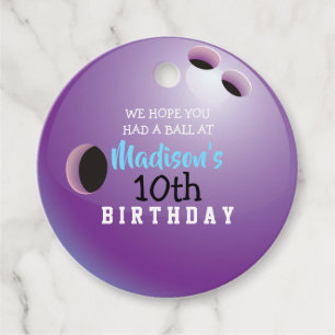 Étiquettes Cadeau BOWLING Anniversaire Invitation Cadeau Prendre la 