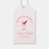 Étiquettes-cadeau Bows & Babes Coquette Cherries Enterrement de Vie (Devant)